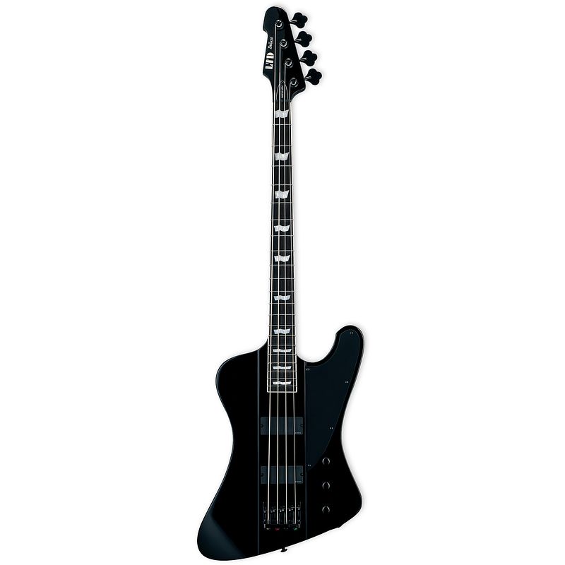 Foto van Esp ltd deluxe phoenix-1004 black elektrische basgitaar