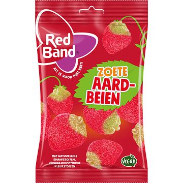 Foto van Red band zoete aardbeien zoet snoep 180g bij jumbo