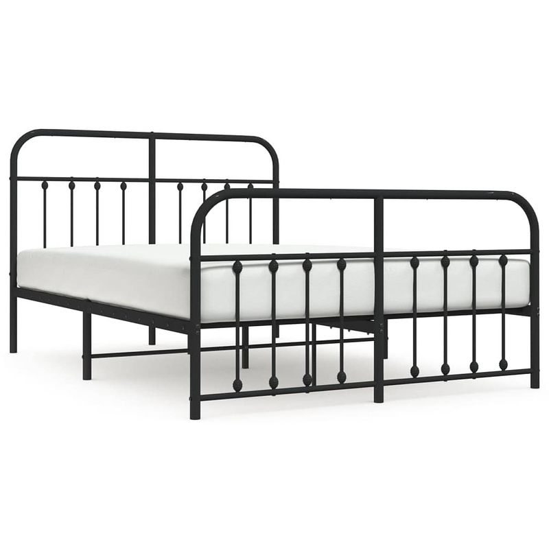 Foto van The living store bedframe klassiek - metalen constructie - metalen latten - extra opbergruimte - functioneel hoofd- en