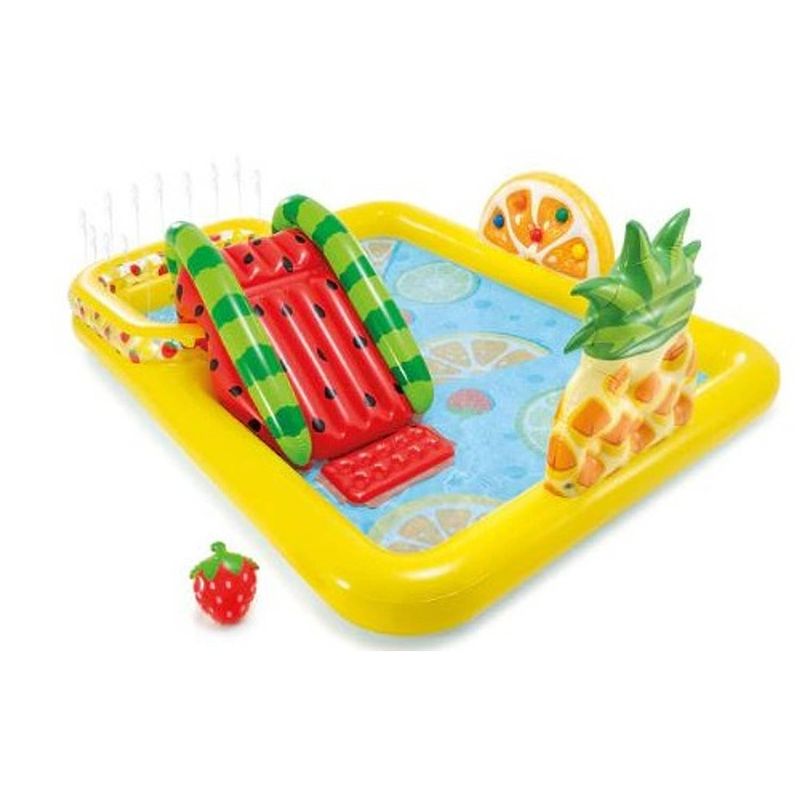 Foto van Intex kinderzwembad - glijbaan - waterparadijs - fruit thema - twee baden