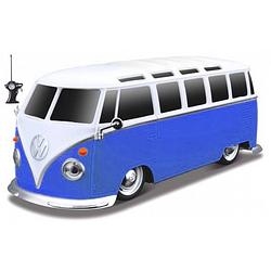 Foto van Maisto bus rc volkswagen samba 1962 1:24 blauw/wit 2-delig