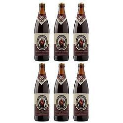 Foto van Franziskaner weissbier dunkel premium hefeweissbier fles 6 x 500ml bij jumbo