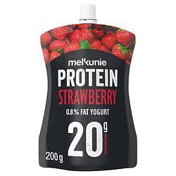 Foto van Melkunie protein strawberry 0,8% fat yogurt 200g bij jumbo