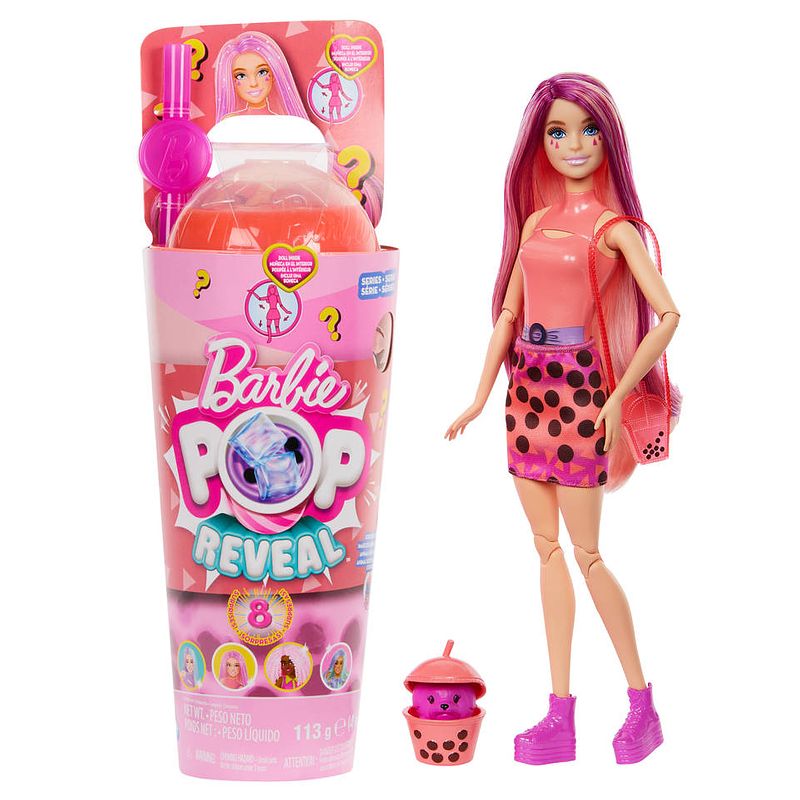 Foto van Barbie pop reveal bubbelthee mango mochi