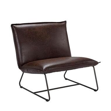 Foto van Fauteuil cooper xl - lederlook - bruin - leen bakker