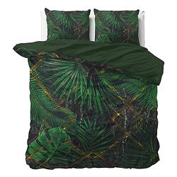 Foto van Dreamhouse bedding avena dekbedovertrek - lits-jumeaux (240x200/220 cm + 2 slopen) - katoen satijn - green