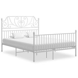 Foto van Vidaxl bedframe metaal wit 160x200 cm