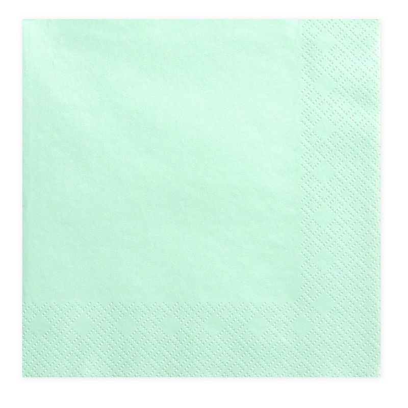 Foto van 60x papieren tafel servetten mint groen 33 x 33 cm - feestservetten