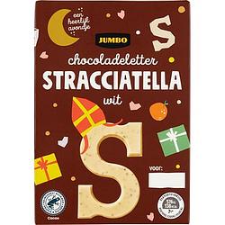 Foto van Jumbo chocoladeletter stracciatella wit s 65g