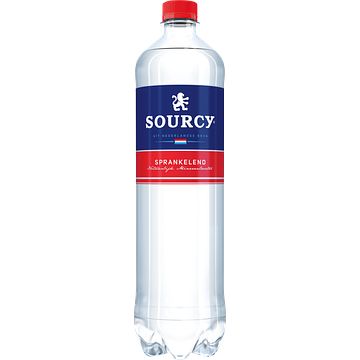 Foto van Sourcy rood mineraalwater fles 1l bij jumbo