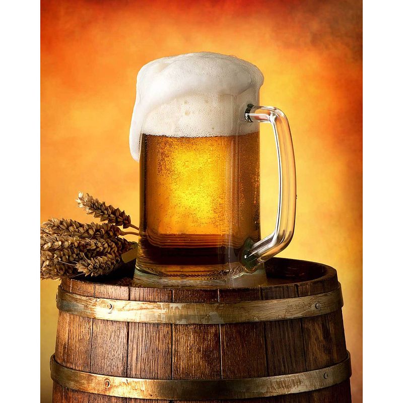 Foto van Bier fleece deken bierpul - 120 x 150 cm - polyester