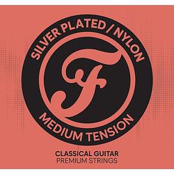 Foto van Fazley cpspmt premium silver plated classical guitar strings medium tension snarenset voor klassieke gitaar
