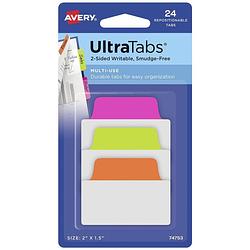 Foto van Avery-zweckform plakindex 74753 24 stuks/pak neon-groen, neon-oranje, neon-pink