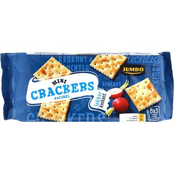 Foto van Jumbo mini crackers naturel 8 x 5 stuks 250g