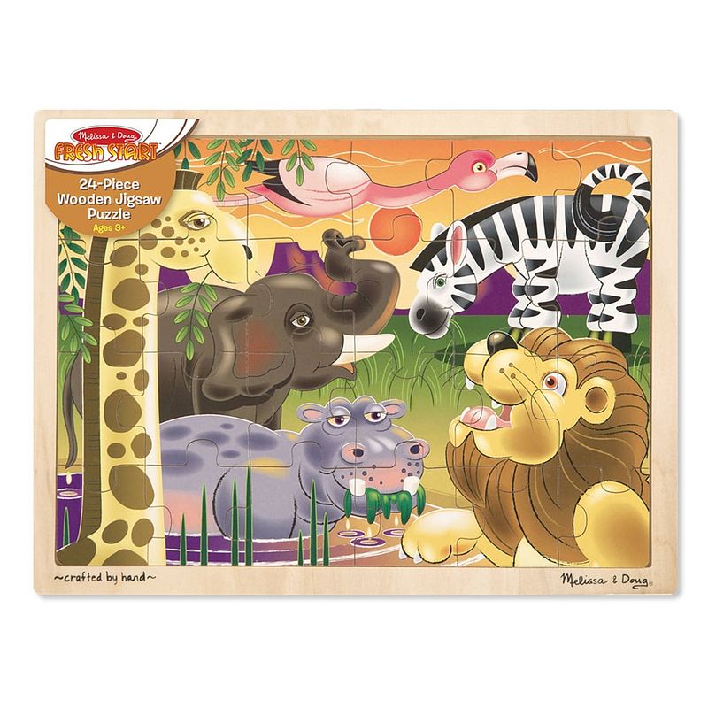 Foto van Melissa & doug afrikaanse savanne puzzel 24-delig