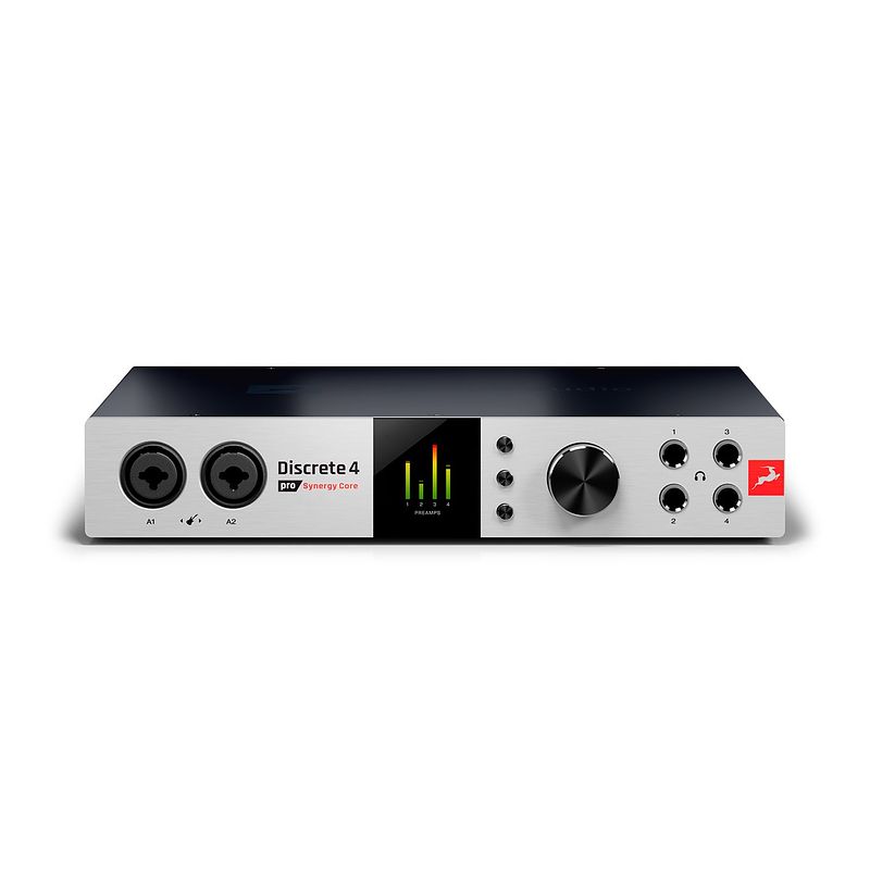 Foto van Antelope audio discrete 4 pro met alle fx en bitwig daw (promo)