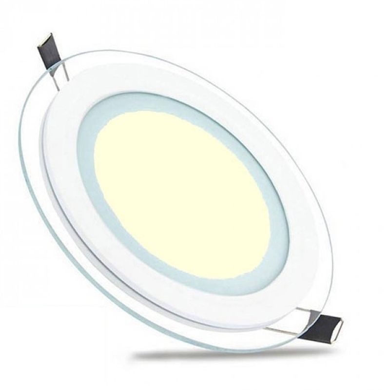 Foto van Led downlight slim - inbouw rond 15w - warm wit 3000k - mat wit glas - ø200mm