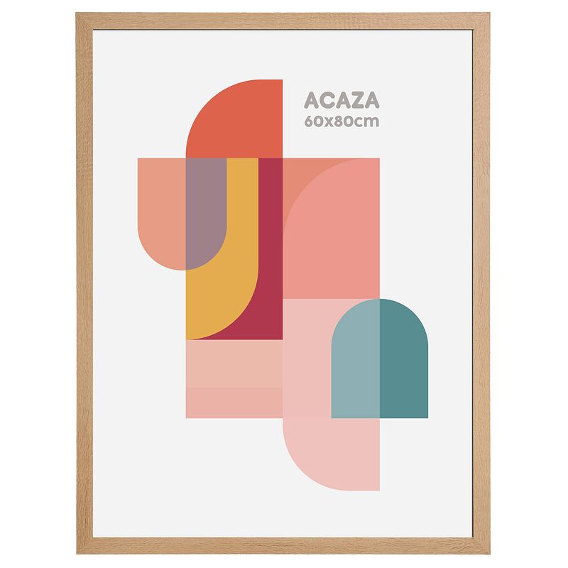Foto van Acaza fotokader - fotolijst - 60x80 cm - mdf hout - lichte eik kleur