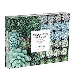 Foto van Succulent garden 2-sided 500 piece puzzle - puzzel;puzzel (9780735355309)