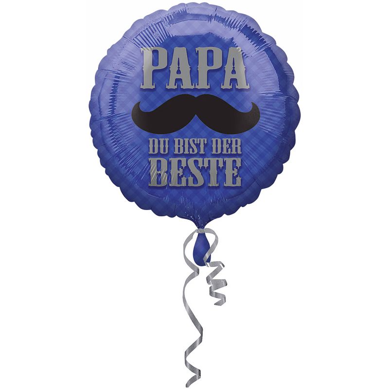 Foto van Amscan folieballon papa du bist der beste 43 cm paars