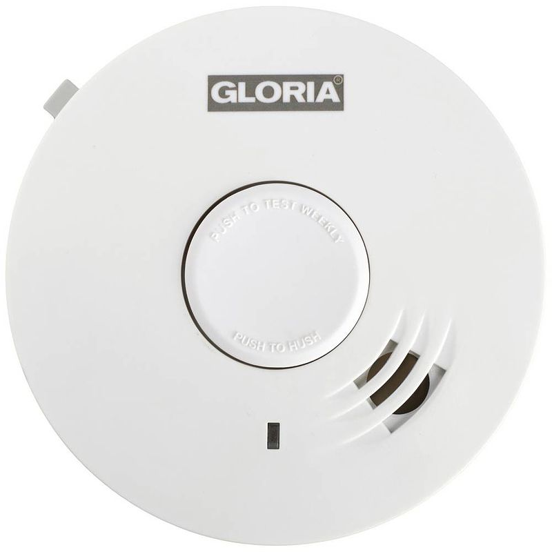 Foto van Gloria r-10 002518.0015 rookmelder incl. batterij (10 jaar) werkt op batterijen