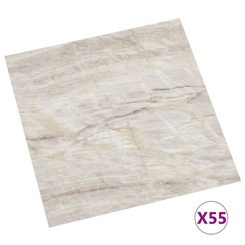 Foto van Vidaxl vloerplanken zelfklevend 55 st 5,11 m² pvc beige