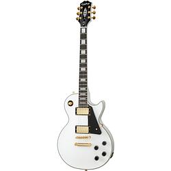 Foto van Epiphone les paul custom alpine white elektrische gitaar