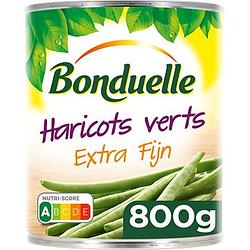 Foto van Bonduelle haricots verts gerangschikt 800g bij jumbo