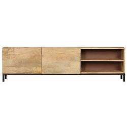 Foto van The living store tv-kast antieke stijl - 145x30x41 cm - massief mangohout