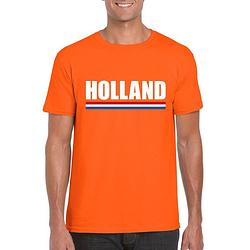 Foto van Oranje holland supporter shirt heren - oranje koningsdag/ holland supporter kleding s