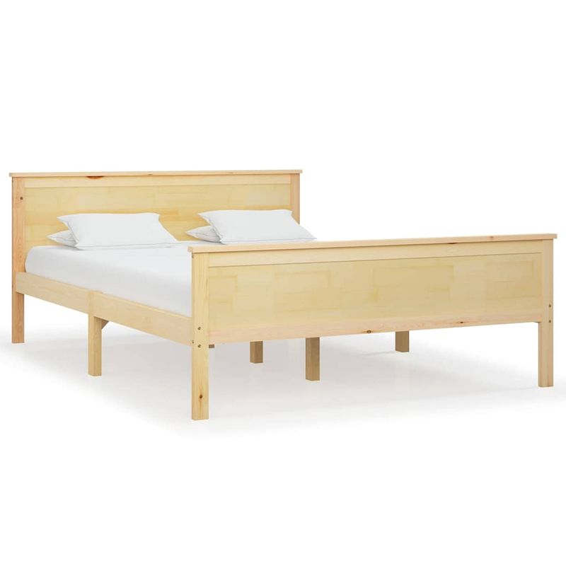 Foto van The living store bedframe vuren hout - 208x148x77 cm - zonder matras