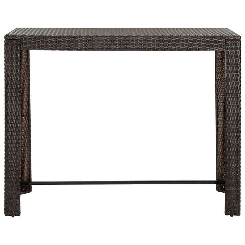 Foto van Infiori tuinbartafel 140,5x60,5x110,5 cm poly rattan bruin