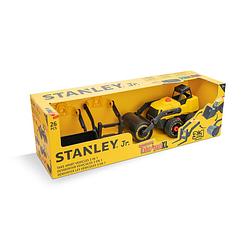 Foto van Stanley 3-in-1 speelgoed voertuig - 3 opzetstukken - vorklift - wals - wiellader - incl. schroevendraaier - geel/zwart