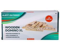 Foto van Alert outdoor spel domino xl hout 7,5 x 15 cm 7,5x15cm
