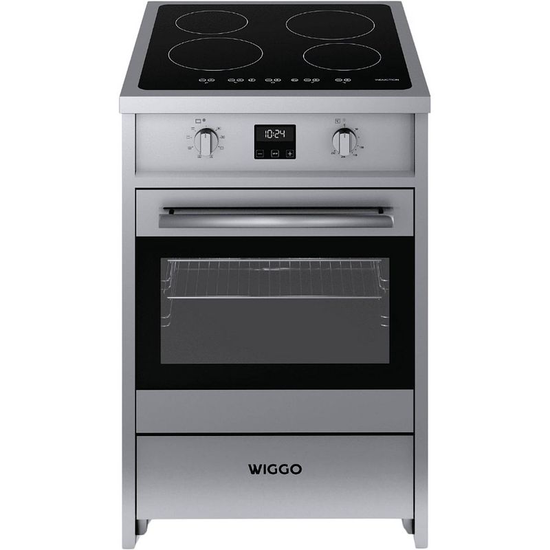 Foto van Wiggo wio-e621a(xx) - freestanding - induction - elektrische oven - 60cm - inox
