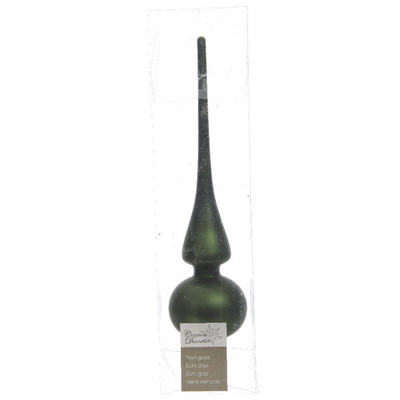 Foto van Piek glas mat (26cm) pine green