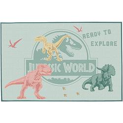 Foto van Jurassic world vloerkleed dino - 80 x 120 cm - polyester