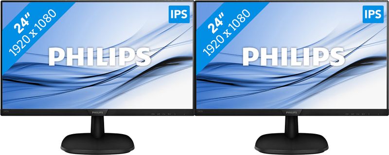 Foto van 2x philips 243v7qdab