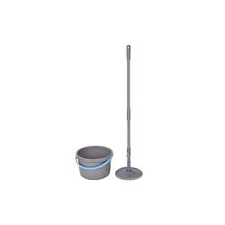 Foto van The white series - spin mop met roterend uitwringsysteem en emmer