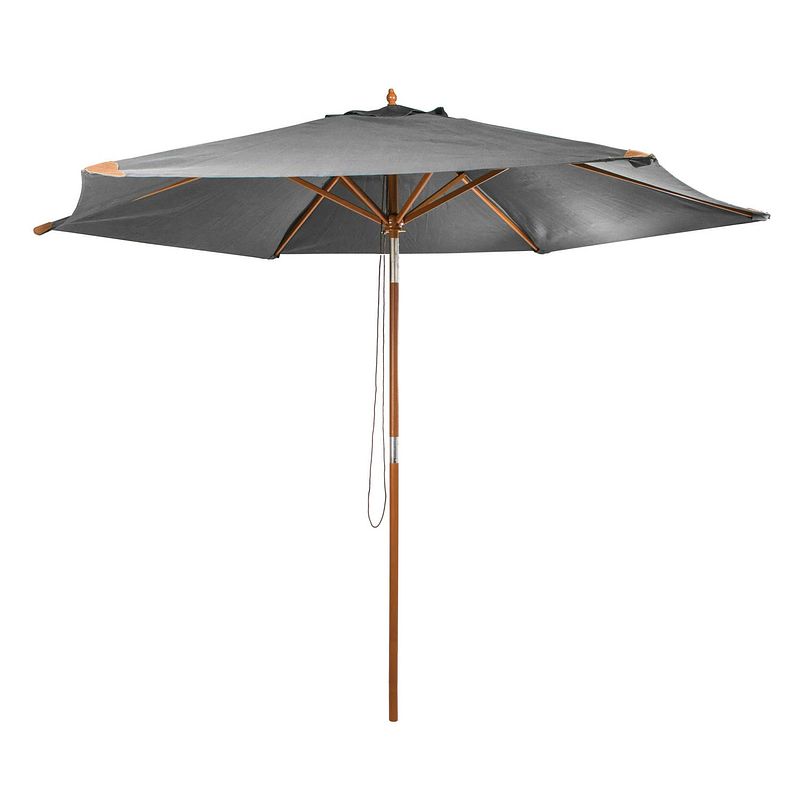 Foto van Haushalt - houten parasol - uv 50+ bescherming