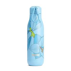Foto van Zoku - thermosfles rvs, 750 ml, blauw bloem design - zoku hydration