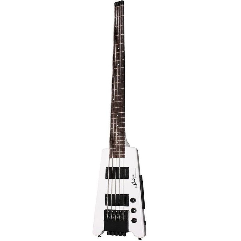 Foto van Steinberger spirit xt-25 standard bass white headless 5-snarige elektrische basgitaar met gigbag