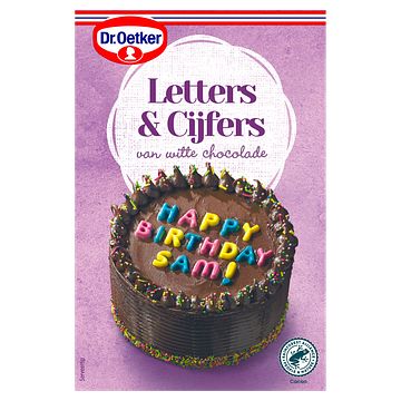 Foto van Dr. oetker chocolade letters & cijfers versiering 44g bij jumbo