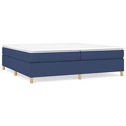 Foto van The living store boxspringframe stof blauw 200x200 cm - bed