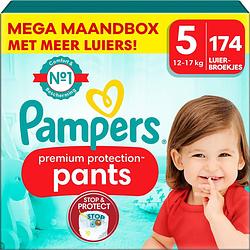 Foto van Pampers - premium protection pants - maat 5 - mega maandbox - 174 stuks - 12/17 kg