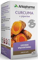 Foto van Arkocaps curcuma + piperine capsules 45st