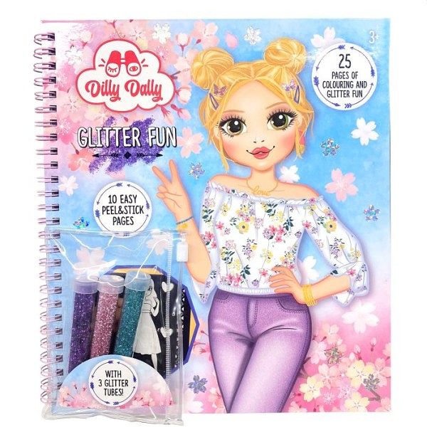 Foto van Kleurboek glitter fun dilly dally