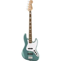 Foto van Squier affinity series active jazz bass il mystic sea foam green elektrische basgitaar