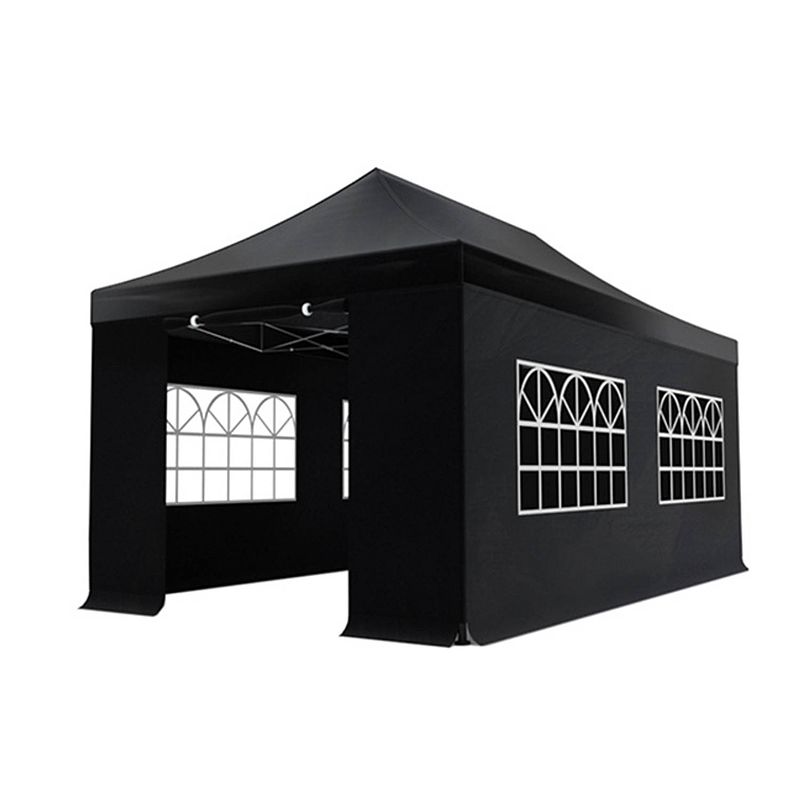 Foto van Easy up 3x6m zwart 40mm (aluminium buizen) semi prof partytent opvouwbaar