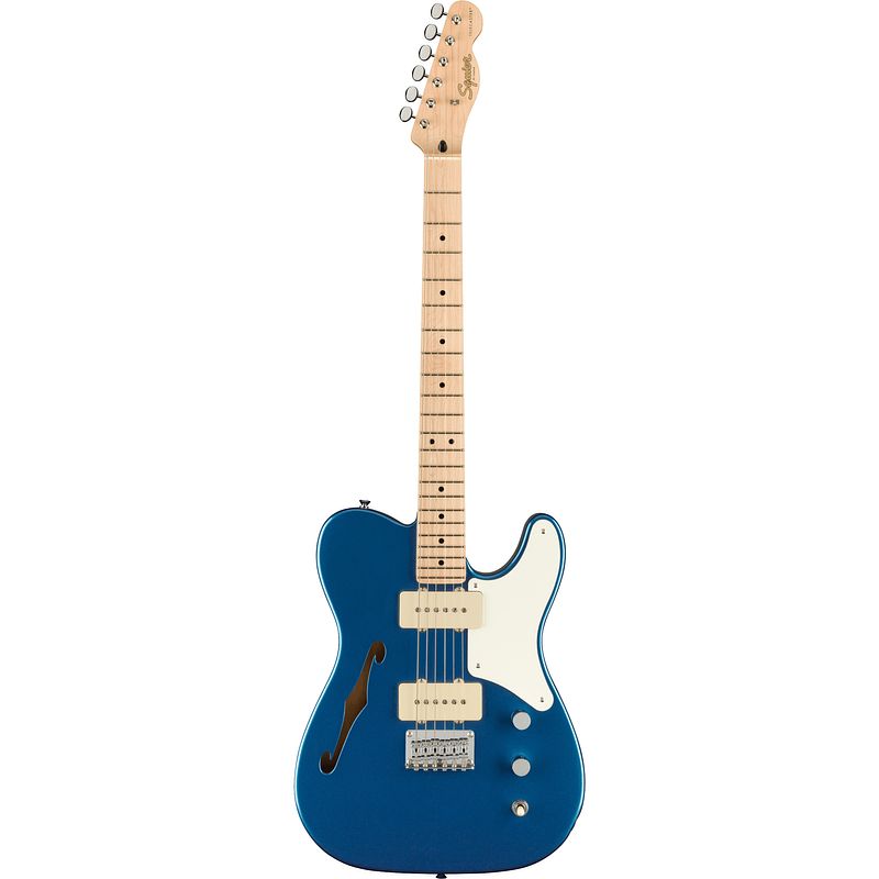 Foto van Squier paranormal cabronita telecaster thinline lake placid blue mn elektrische gitaar